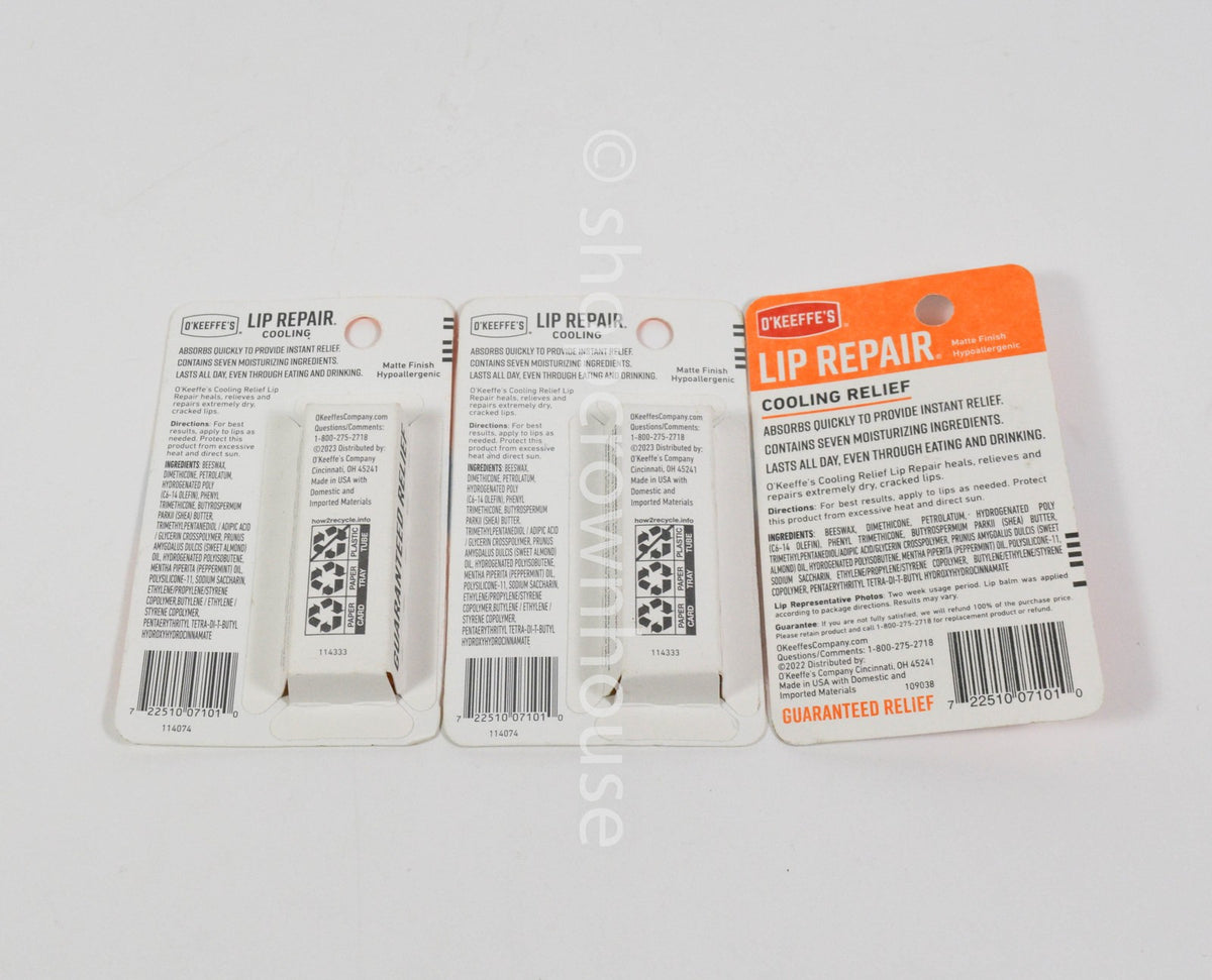 Cooling Lip Balm Set - Moisturizing & Soothing 3 Pack 0.15 oz