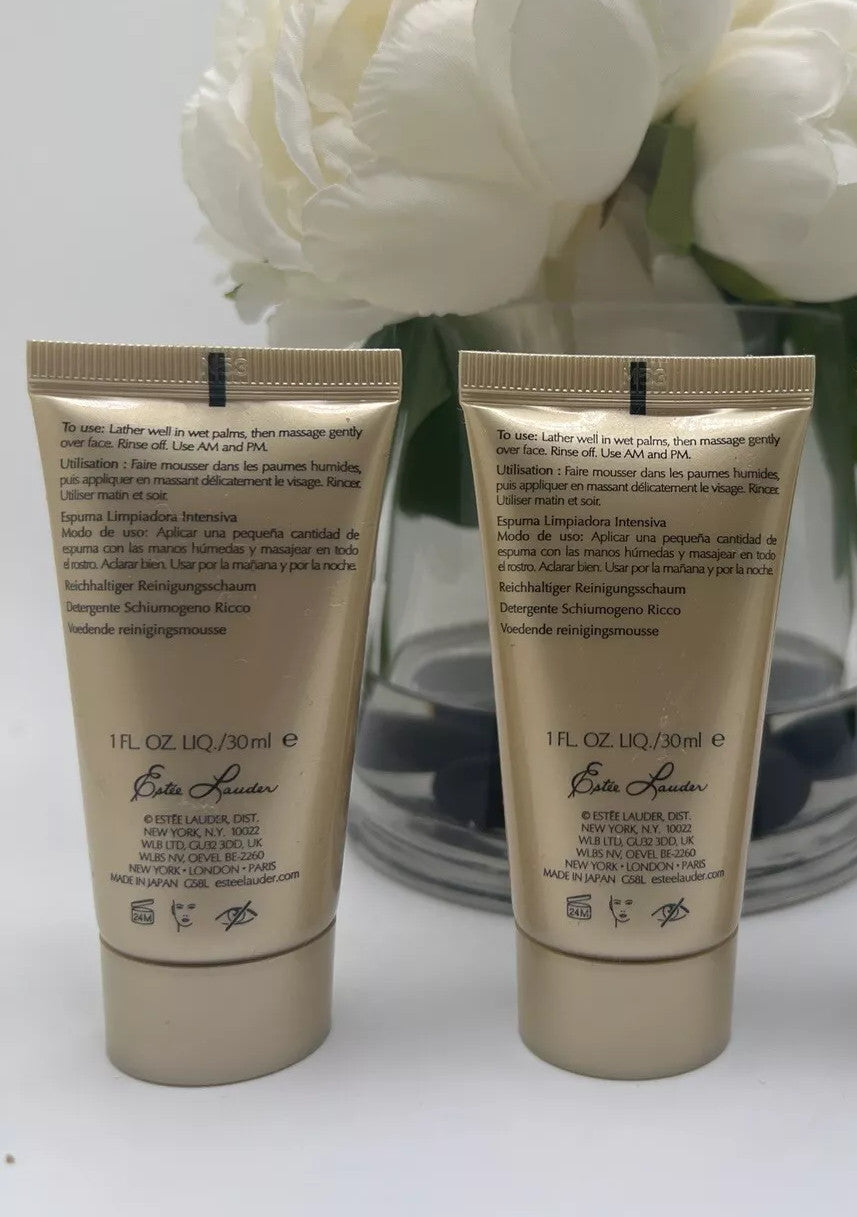 2 Pack Travel Size Facial Cleansers - Rich Foam for Skin Care