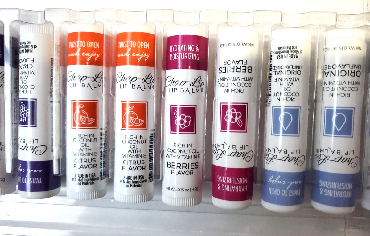 Chap Lip 14-Pack Assorted Flavored Lip Balm Set - USA