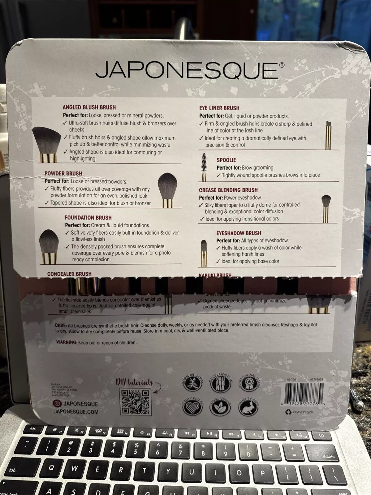 Japonesque 6-Piece Makeup Brush Set - Soft, Vegan, Cruelty-Free