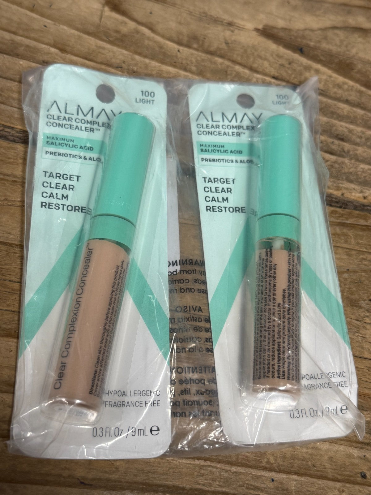 Almay Clear Complexion Concealer 100 Light 2-Pack - Acne Treatment Makeup