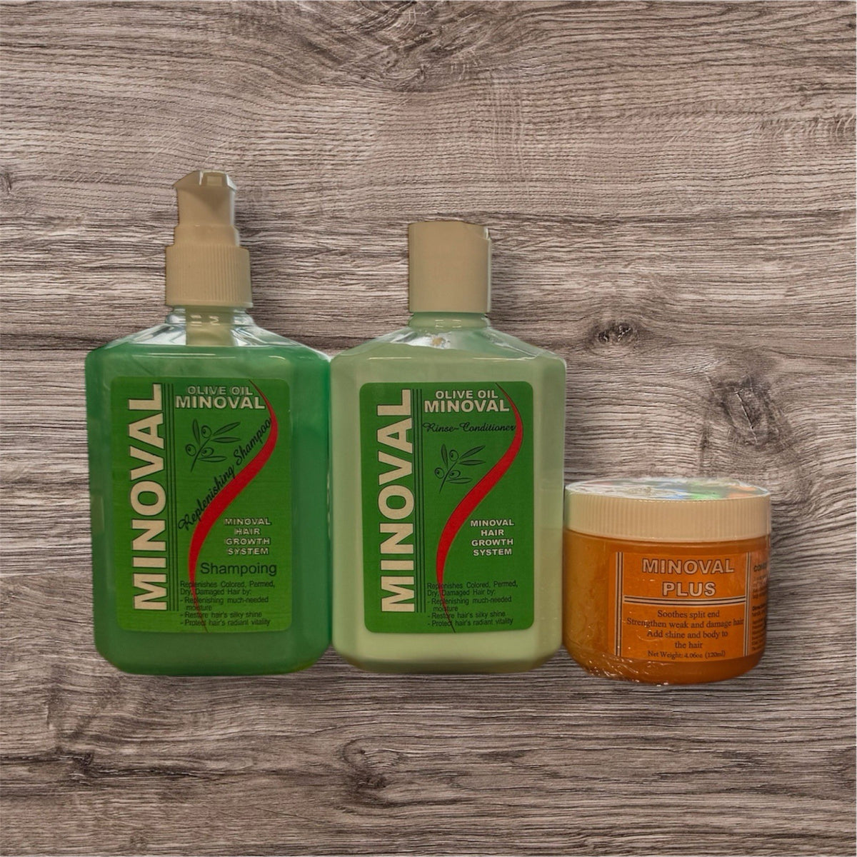 Minoval Olive Oil Hair Care Set - Shampoo & Conditioner 8oz & 4oz