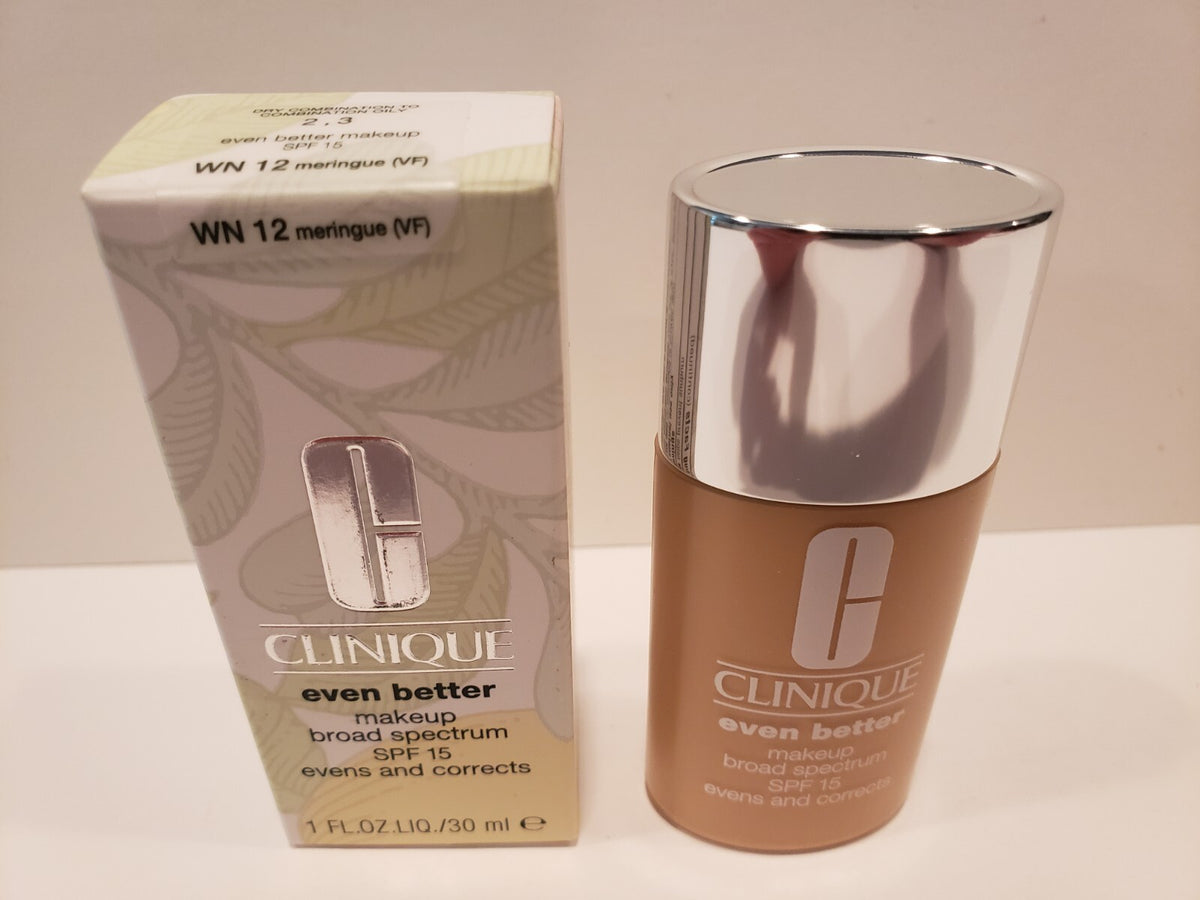 Clinique Even Better Makeup Foundation SPF 15 WN12 Meringue 1 oz - Evens & Corrects