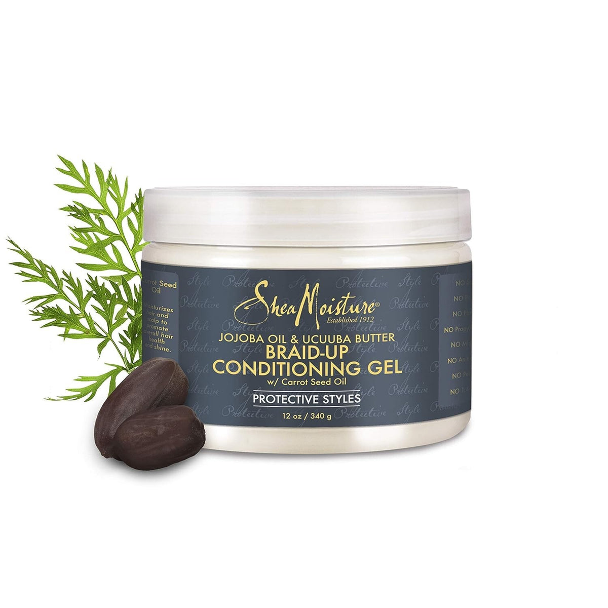 Jojoba Oil & Ucuuba Butter Hair Braiding Gel - 12 oz, Frizz Control & Styling
