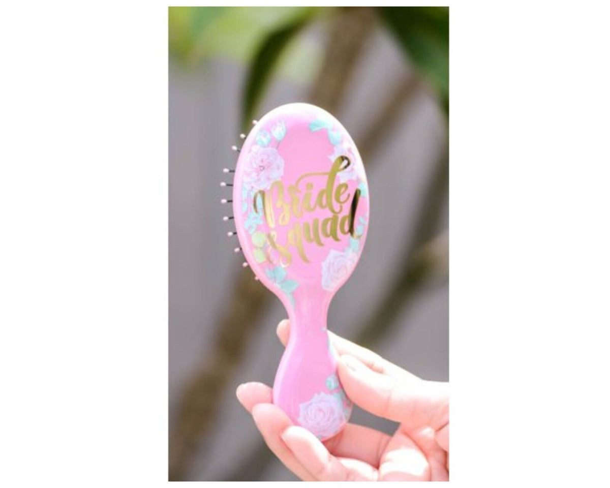 Mini Detangler Hair Brush for Bridal Party - Soft IntelliFlex Bristles, Travel Size