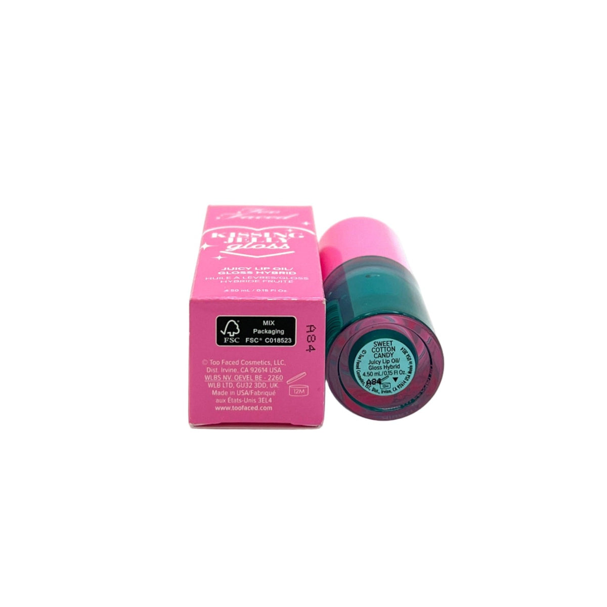 Hydrating Lip Oil Gloss - Sweet Cotton Candy Flavor - Full Size