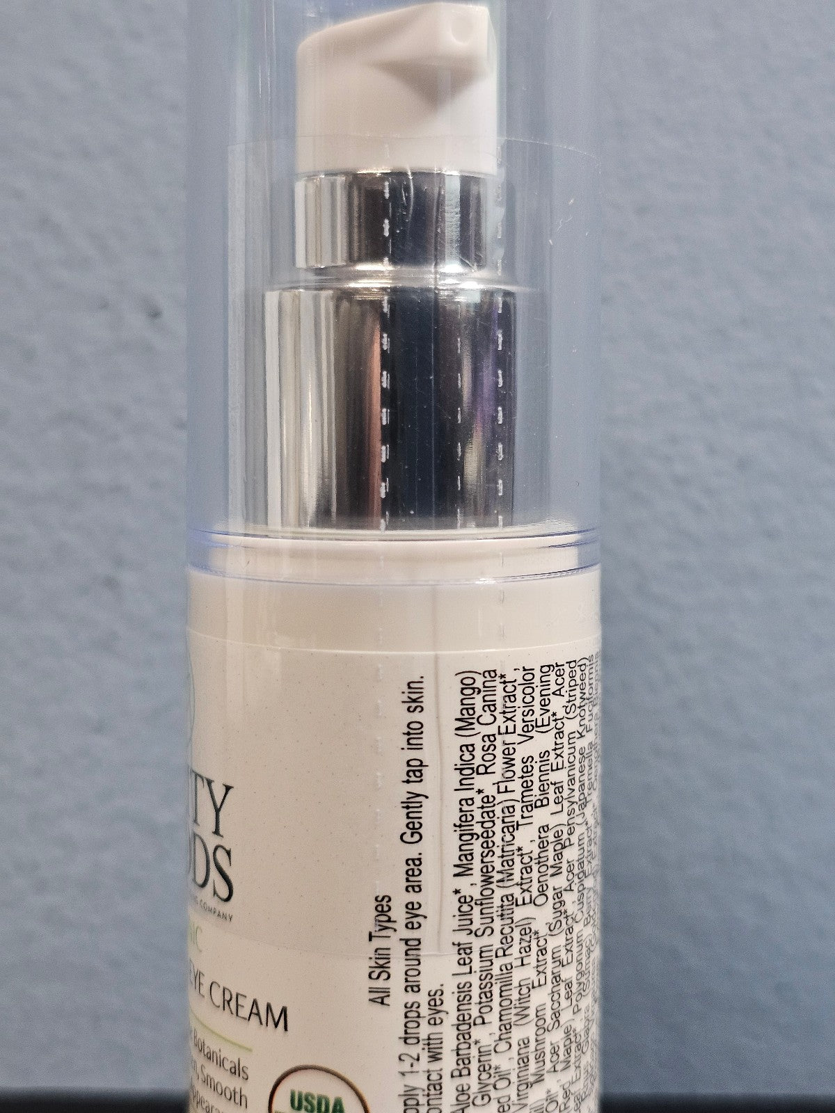 Organic Age-Defying Eye Cream - Hydrating & Nourishing 0.5 oz / 15 mL