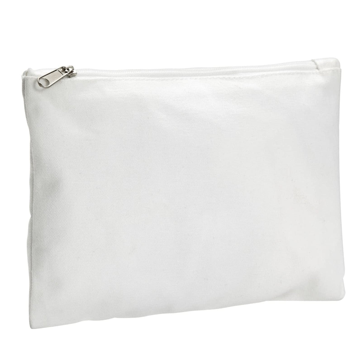 12 Pack Canvas Zipper Pouches - 8x6 Inch DIY Makeup & Pencil Bags