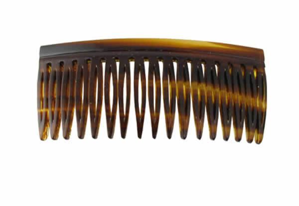 European Handmade Side Comb 2.6 Inch Havana Tortoise Brown Style #502