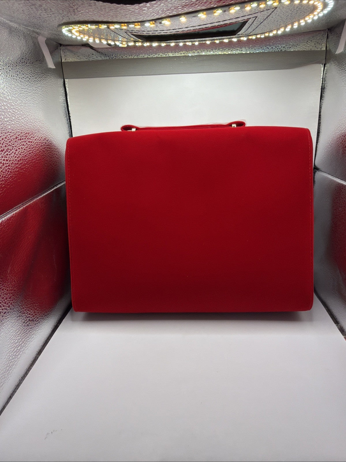 Red Velvet Travel Makeup Bag for Cosmetics and Toiletries