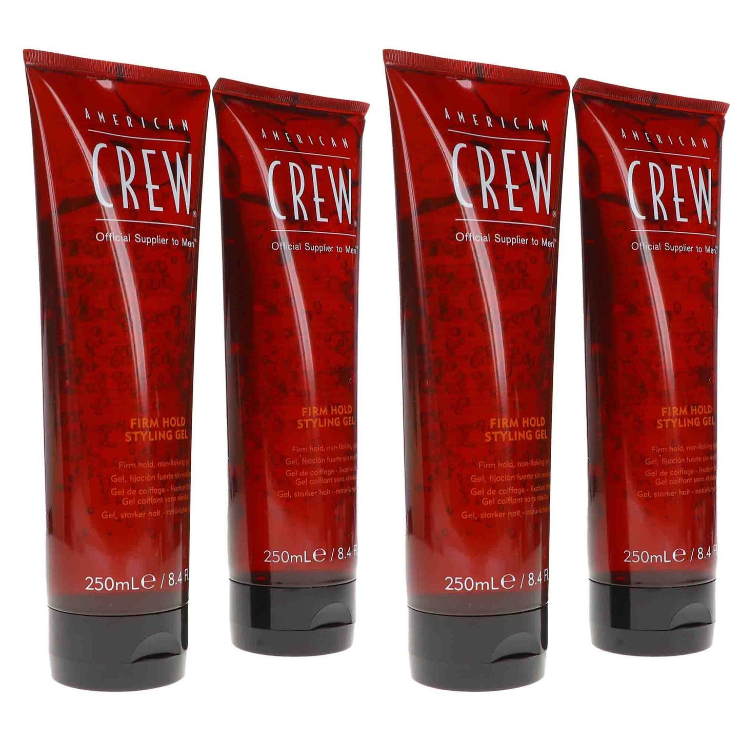 Men's Firm Hold Hair Gel 8.4 oz - Strong Shine & Long-Lasting Style (4 Pack)