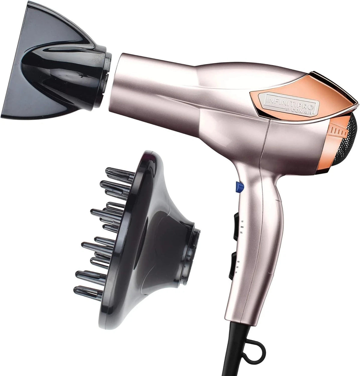 Conair InfinitiPro 1875W Ionic Hair Dryer - Rose Gold Professional Blow Dryer