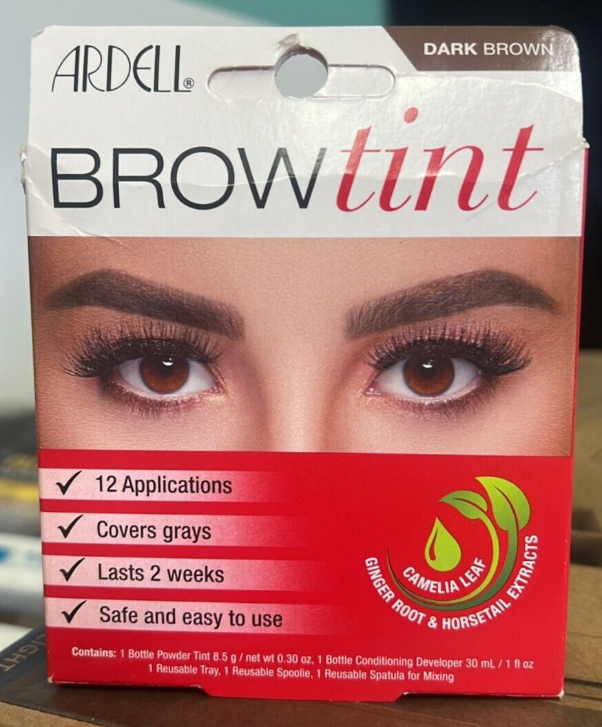 Dark Brown Brow Tint Kit - 12 Applications Eyebrow Coloring