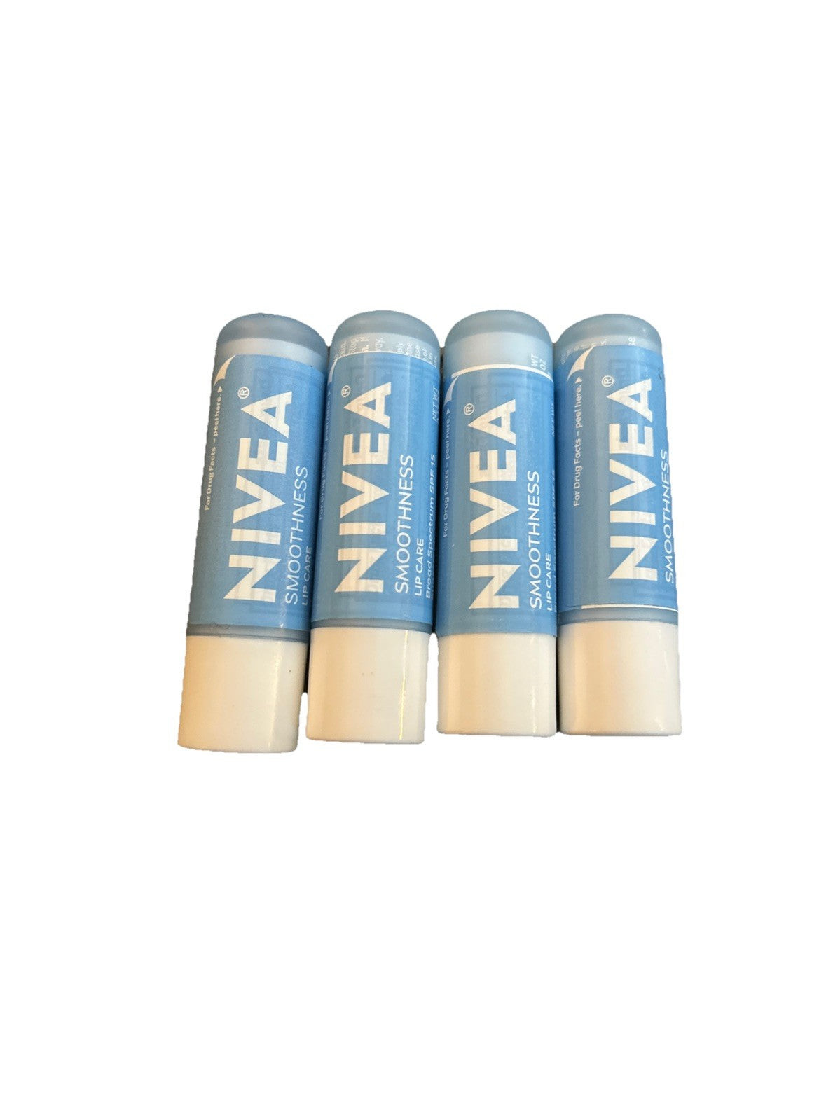Lip Balm Set - Nivea Smoothness Lip Care 0.17 oz 4-Pack Discontinued