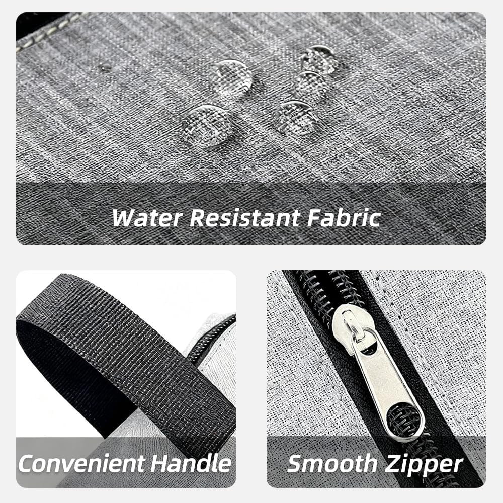 Water Resistant Travel Toiletry Bag with Handle, Compact Cosmetic Organizer
