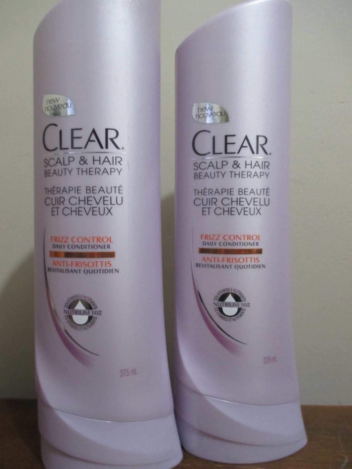 Clear Scalp & Hair Therapy Frizz Control Nourishing Conditioner 12.7 fl oz - 2 Pack