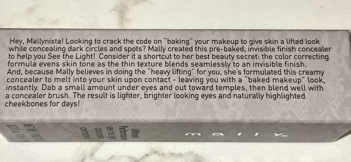 Mally See The Light Concealer - Light Full Size - Dark Circles & Spot Coverage