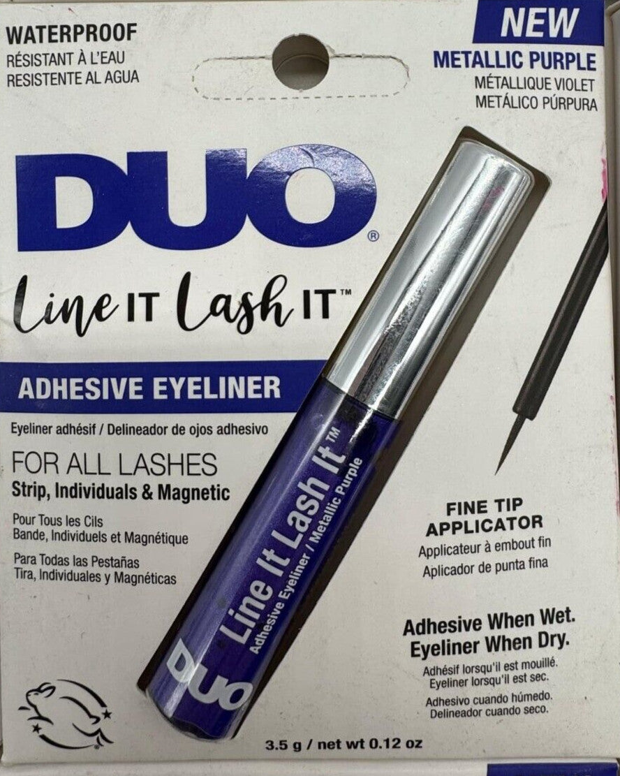 6-Pack Metallic Purple False Eyelash Set - 0.12 OZ Each, Lash It Duo Line
