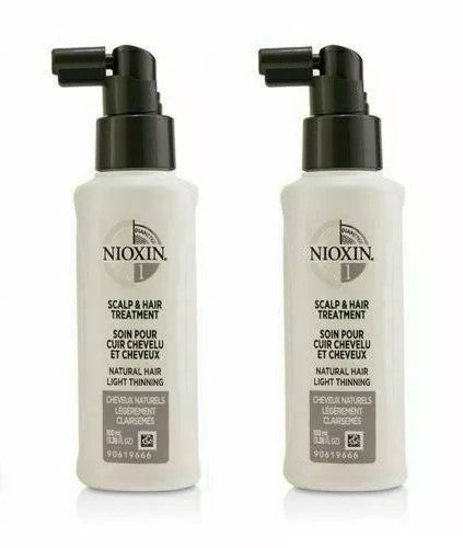 Nioxin System #1 Scalp & Hair Treatment Light Thinning 3.38 oz (2 Pack)