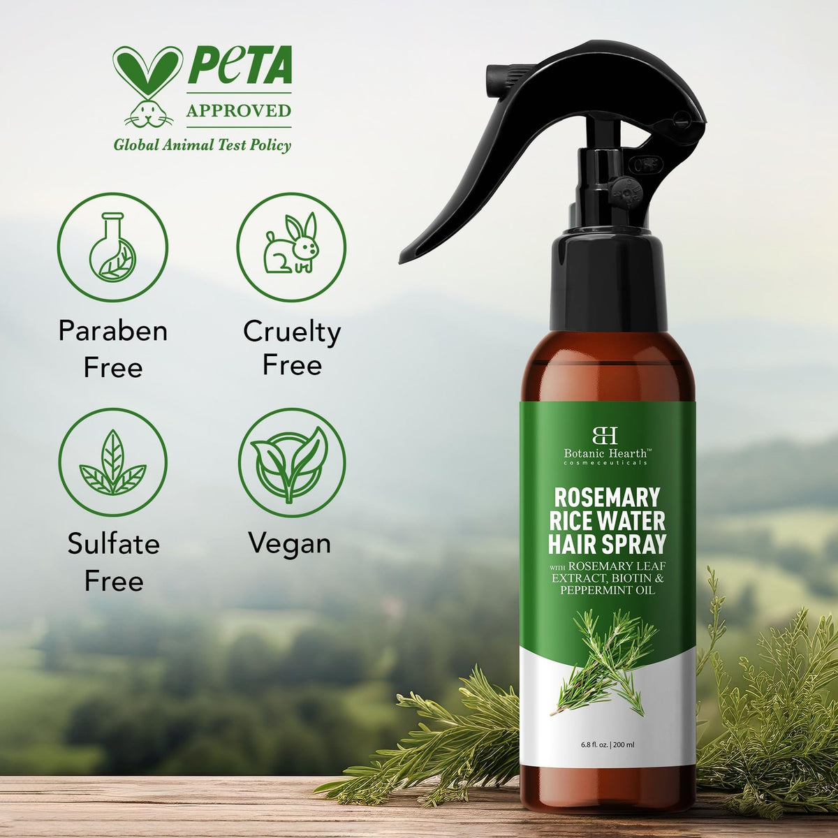 Rosemary & Rice Water Hair Growth Spray - 6.8 oz