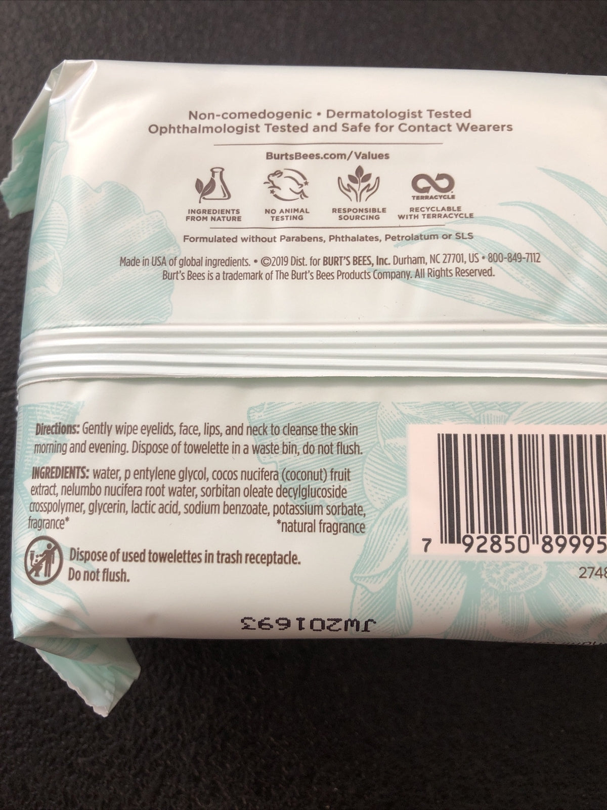 Micellar Makeup Remover Wipes with Coconut Water - 30 Count