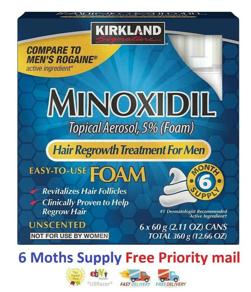 Minoxidil 5% Foam Hair Regrowth Treatment for Men - 12 Month