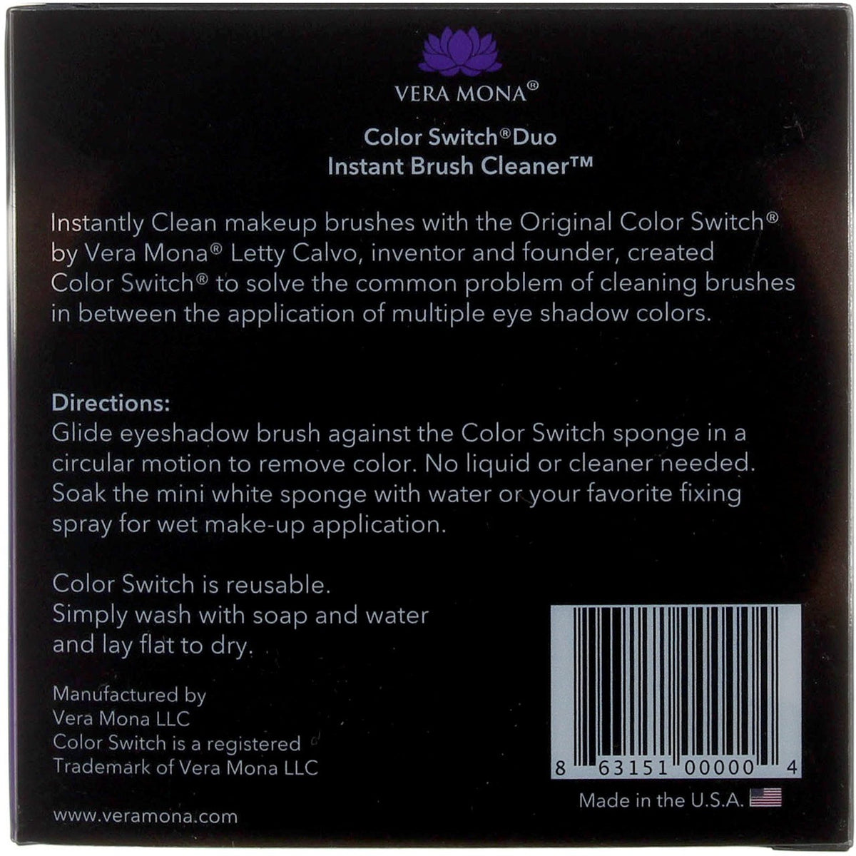 4 Pack Brush Cleaner Duo for Eyeshadow Brushes – Color Switch & Wet Sponge