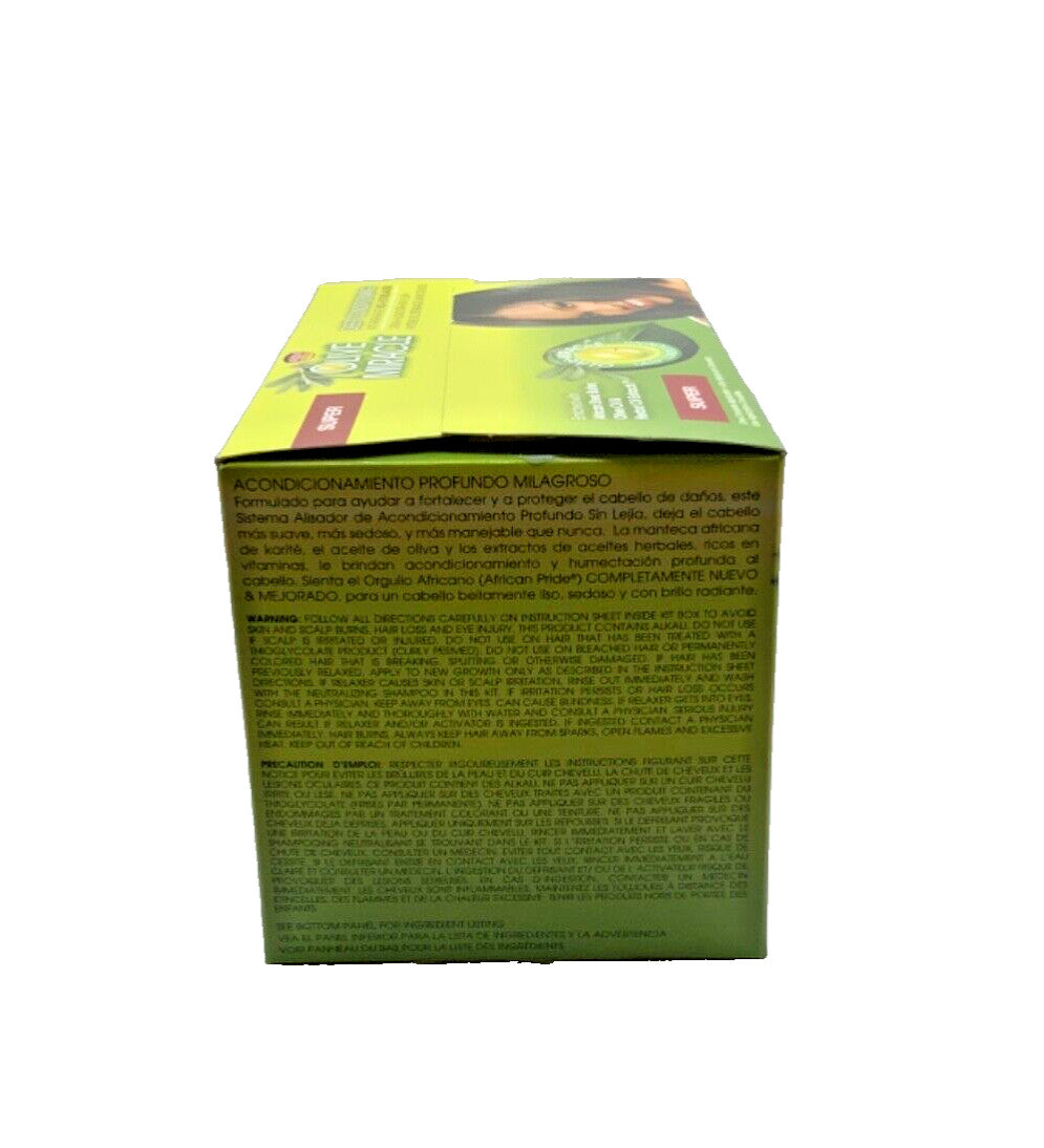 African Pride Olive Miracle Deep Conditioning Anti-Breakage Hair Relaxer Super