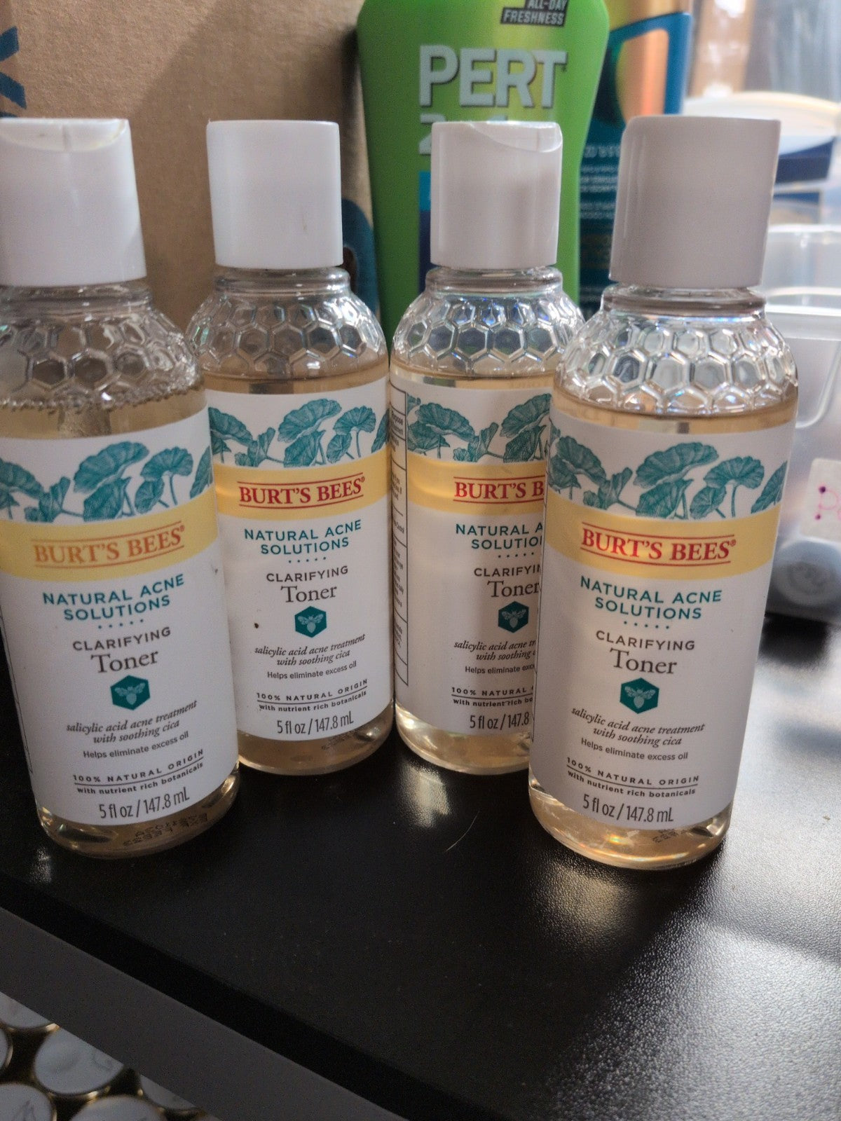 4 Pack Natural Acne Face Cleanser & Clarifying Toner Set