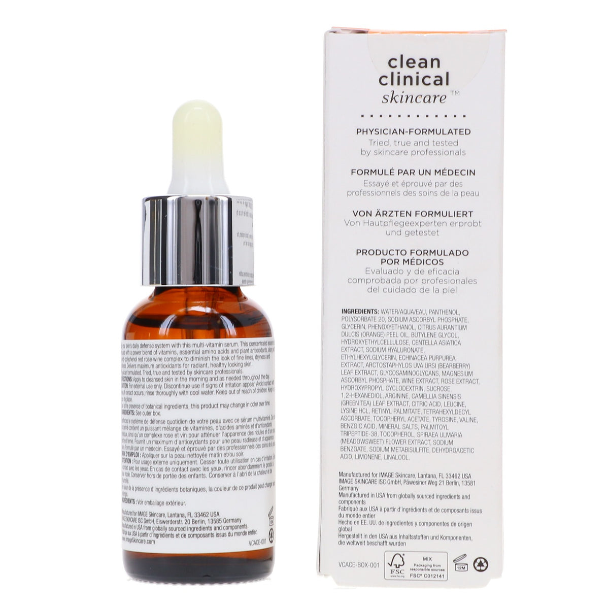 Hydrating Vitamin C E Face Serum for Brightening & Anti-Aging - 1 oz