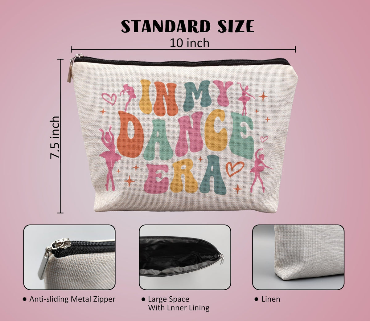 Dance Makeup Bag for Women - Portable Cosmetic & Travel Pouch