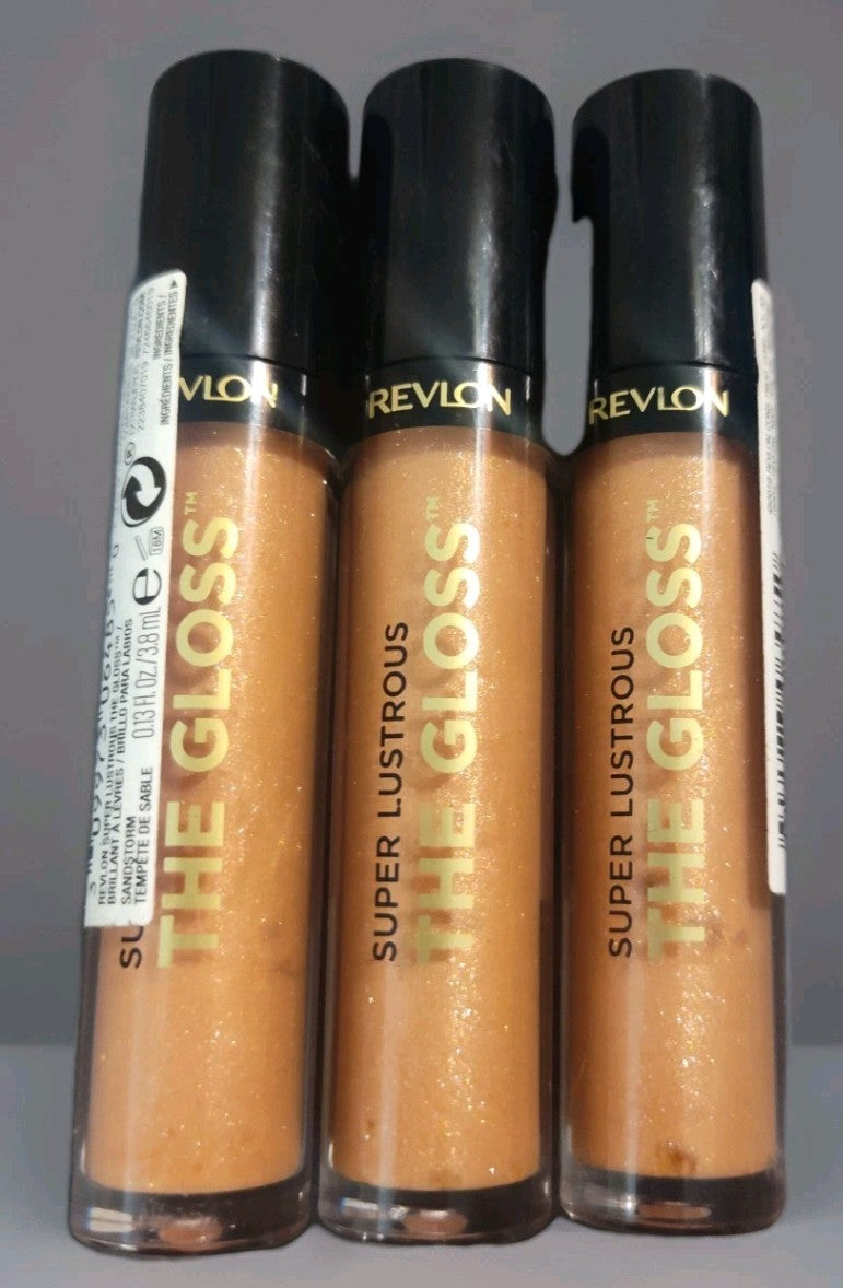 Revlon Super Lustrous Lip Gloss Sandstorm Set – 3 Sealed Tubes