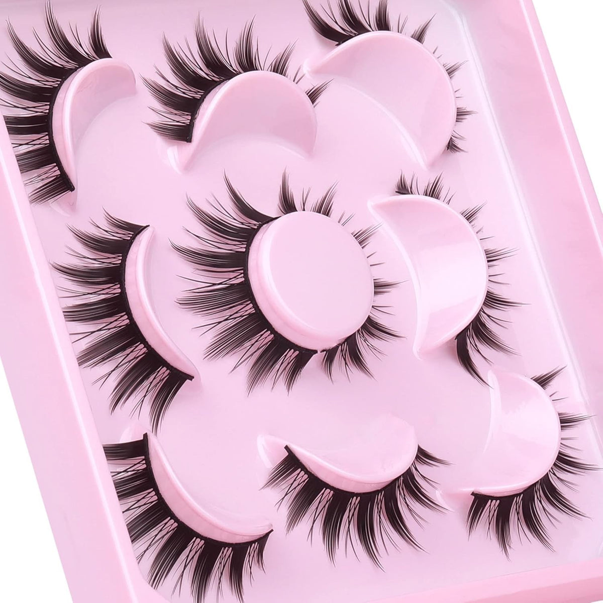 Manga False Eyelashes Spiky Natural Look Wispy Mink Doll Eye Makeup