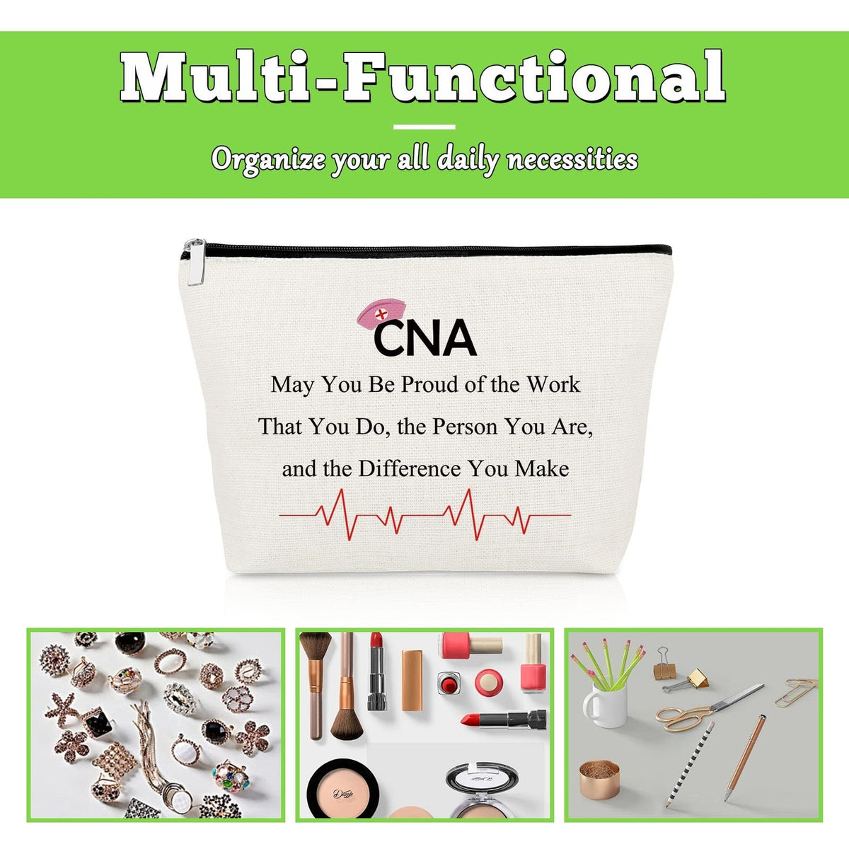 Nursing Assistant Makeup Bag - CNA Appreciation Gift for Women