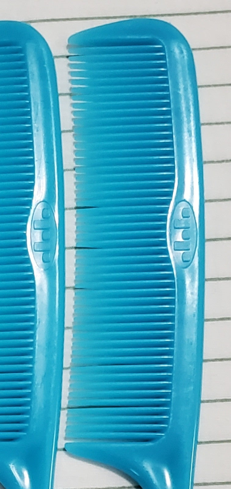 Vintage Blue Tip Top Unbreakable Hair Combs Set of 4 - 8 Inch Rat Tail Styling Tool