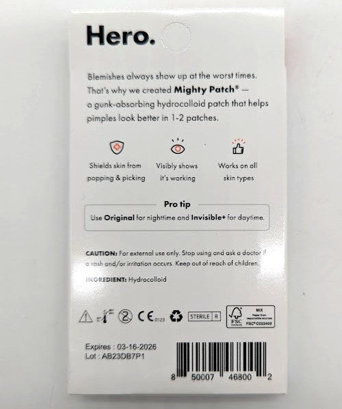 Mighty Patch Duo Pack - 12 Count Acne Patches for Sensitive Skin