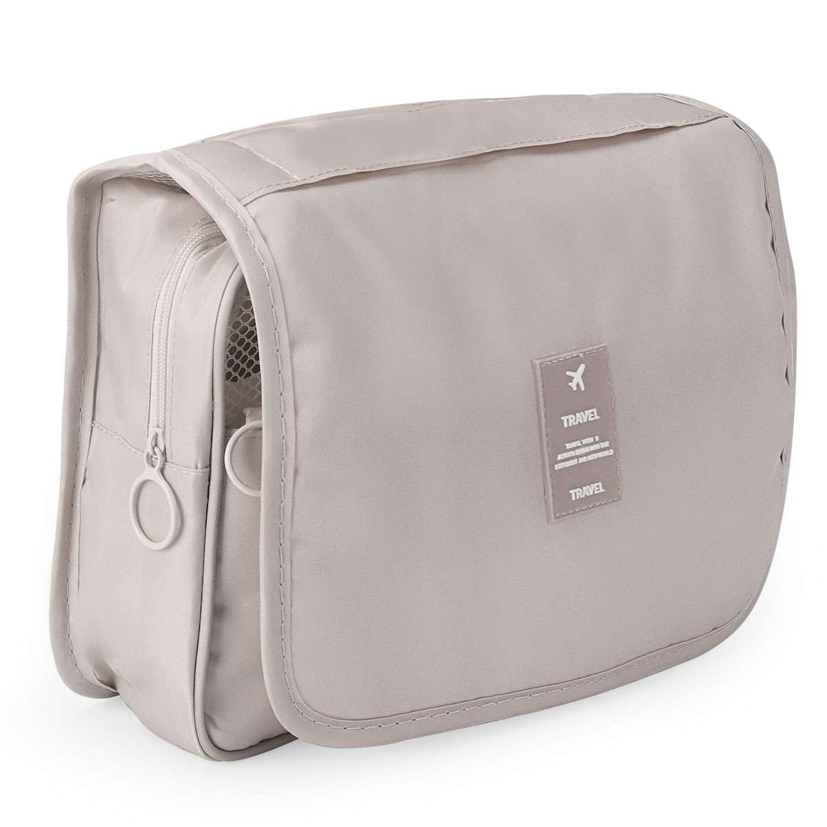 Travel Cosmetic Organizer Bag with Multiple Compartments and Water-Resistant Oxford Fabric