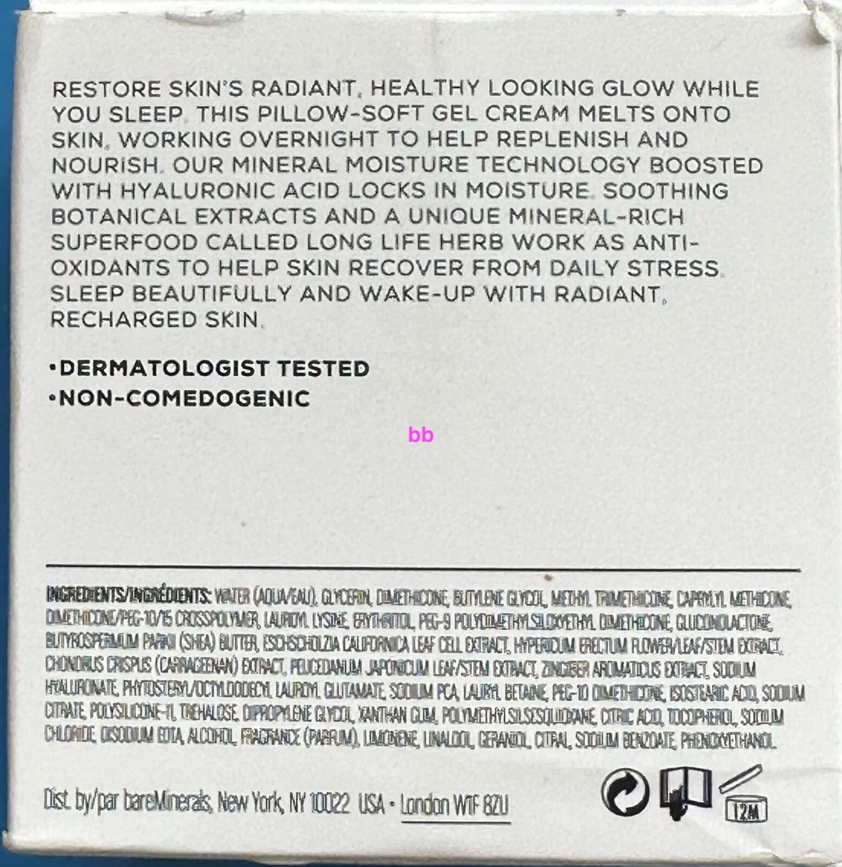Skinlongevity Vital Power Sleeping Gel Cream 1.7 oz