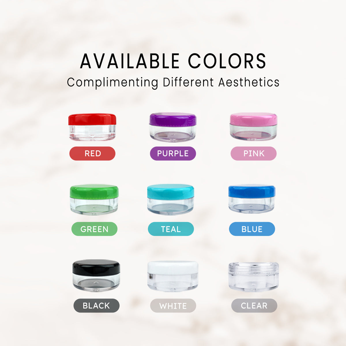 Clear Cosmetic Jars Set - 200 Pieces, 5g/5ml for Makeup & Lip Balm