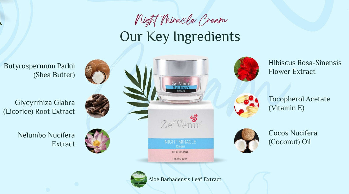 Ze'Venir Night Miracle Face Cream - 0.9 oz Nourishing Night Skin Moisturizer