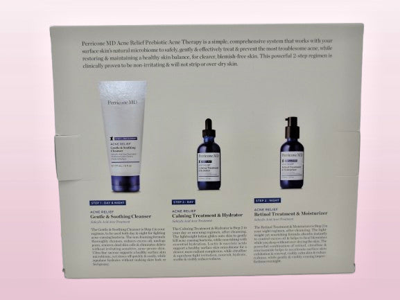 Prebiotic Acne Relief Therapy Kit - 90-Day Regimen for Clear Skin - Pack of 3