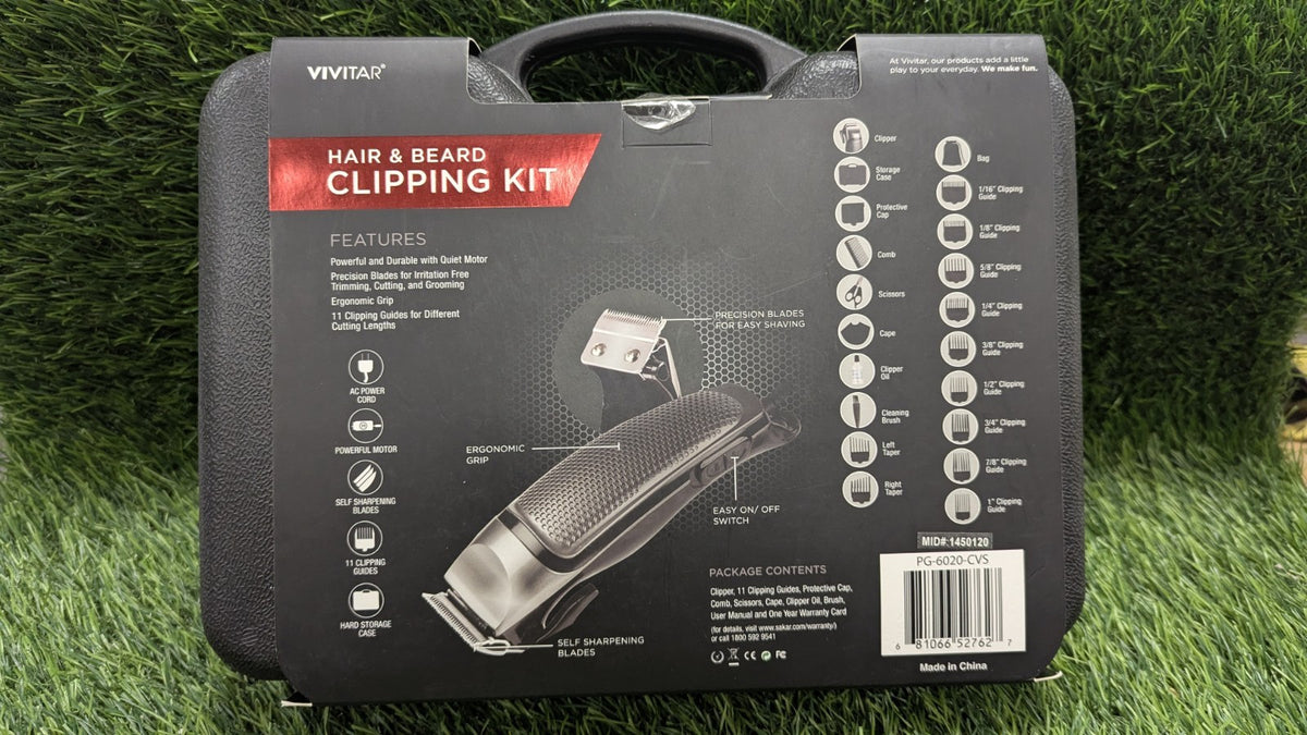 New Vivitar Hair & Beard Clipping Kit 20 Piece Pro Series