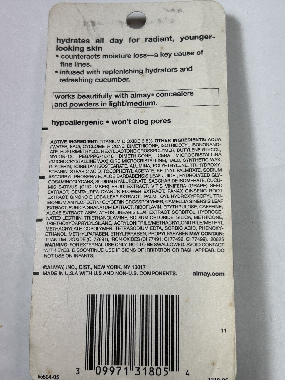 Almay Line Smoothing Compact Makeup SPF 15 - 240 Beige, 0.35 oz, New