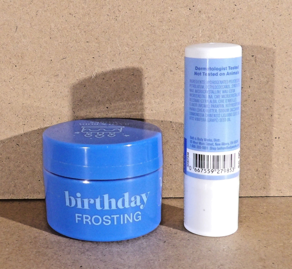 Lip Balm & Exfoliating Lip Scrub Set - Birthday Frosting Scent, Sealed