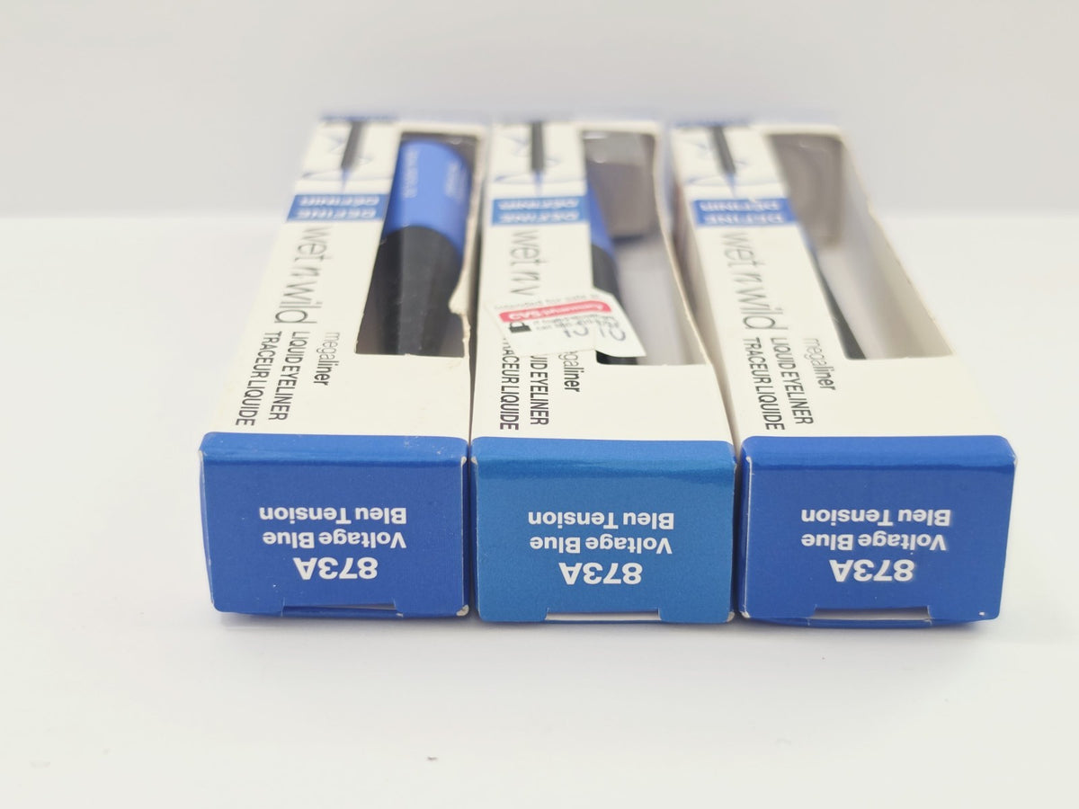 Liquid Eyeliner Blue 873a - 3 Pack Waterproof Long-Lasting Makeup