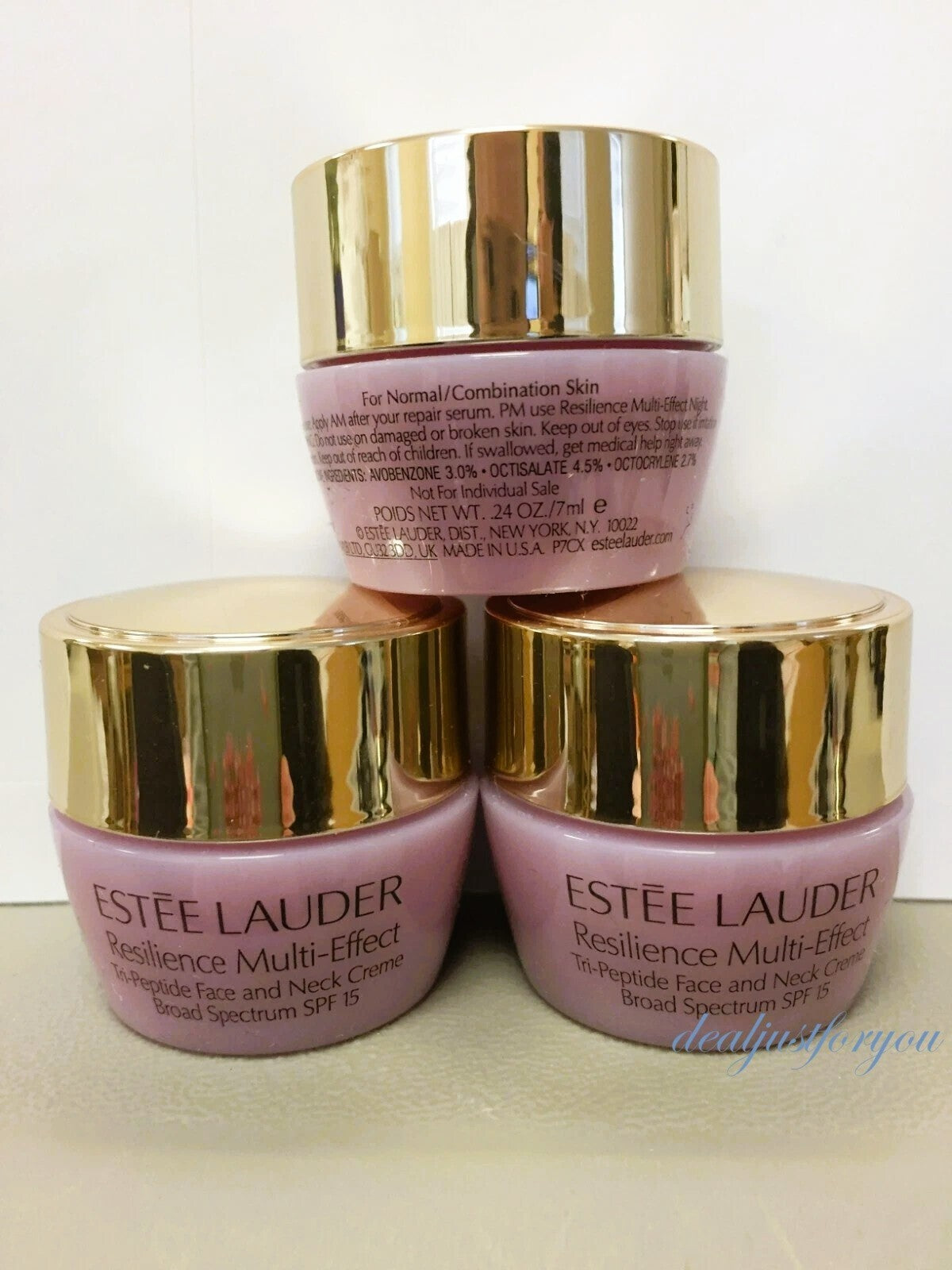 3-Pack Face & Neck Moisturizer with SPF15 - Resilience Multi-Effect Tri-Peptide