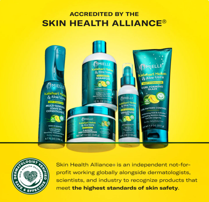 Kalahari Melon & Aloe Vera Hair Care Set - Shampoo Conditioner Oil Curl Glaze