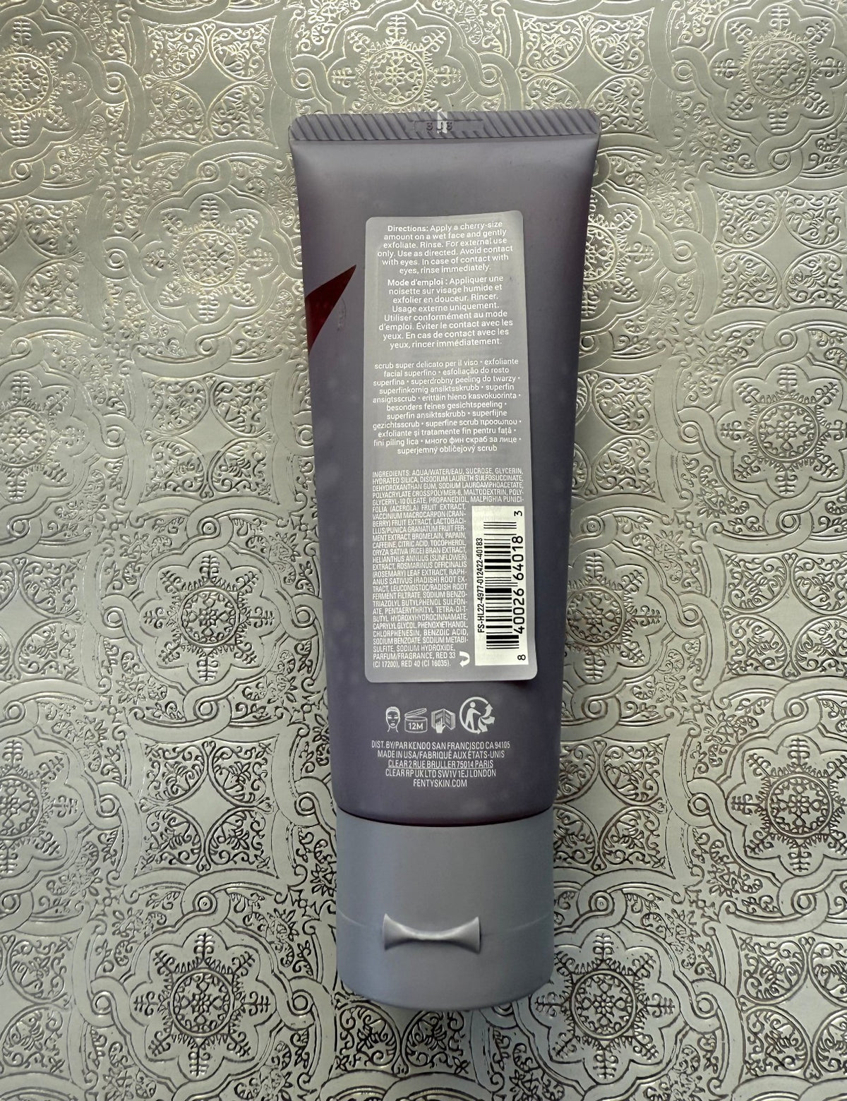 FENTY SKIN CHERRY DUB SUPERFINE FACE SCRUB 100 G/3.52 OZ. FULL SIZE