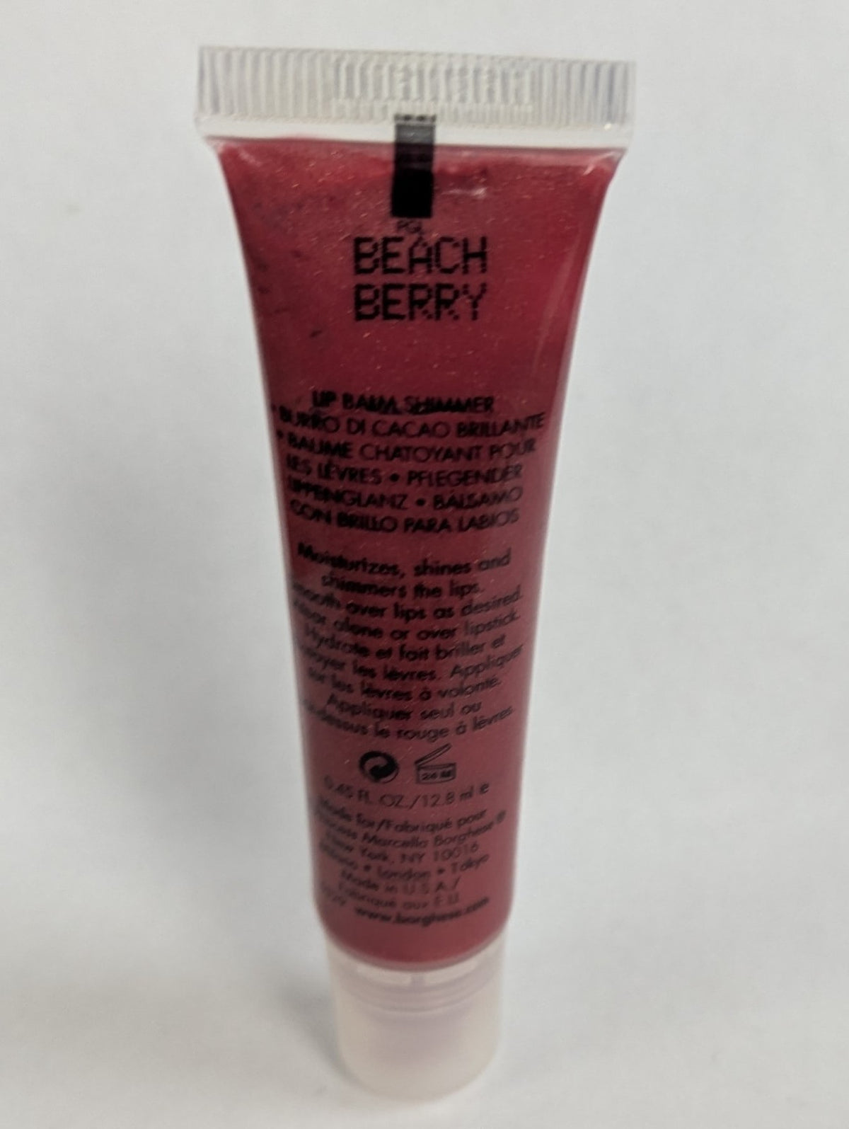 Lot of 2 Borghese Lip Balm Shimmer 05 Beach Berry 0.45 fl oz - New