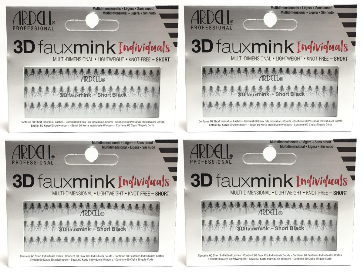 Ardell Faux Mink Lash Extensions Short 4 Pack - Natural False Eyelashes